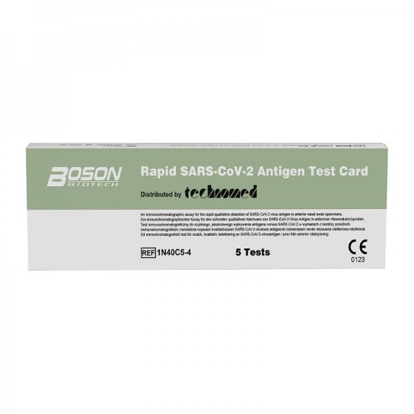 BOSON RAPID (SARS-Cov-2) ANTIGEN TEST CARD ΡΙΝΙΚΟ ΔΙΑΓΝΩΣΤΙΚΟ ΤΕΣΤ ΚΟΡΩΝΟΪΟΥ 5TMX